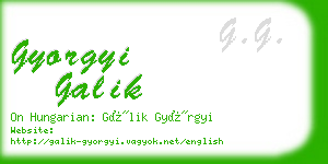 gyorgyi galik business card
